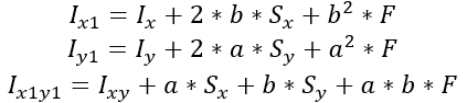 Параллельный перенос расчет интеграл формула момент инерции