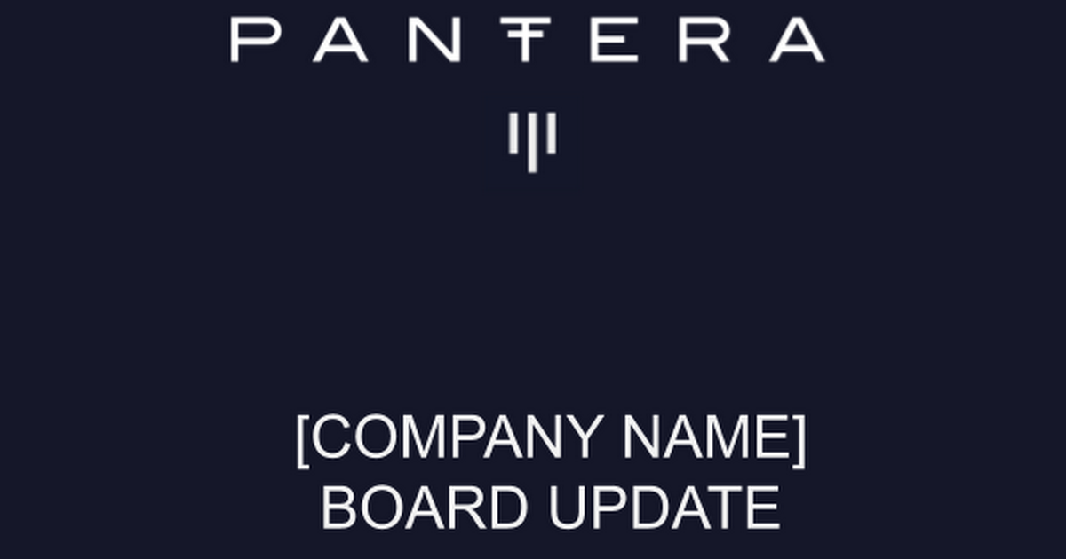 Board Update Template