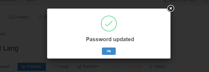 Password Update Confirmation