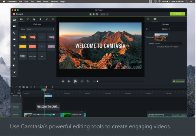 camtasia screen recording software
