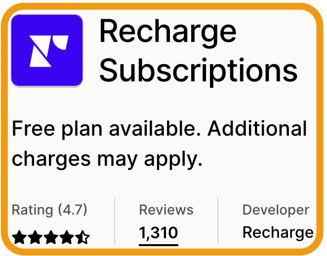 recharge subscription app shopify
