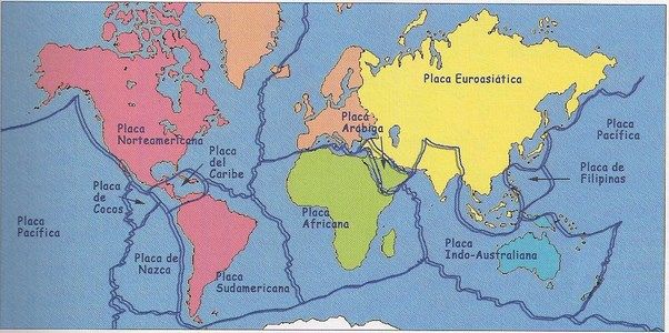 Resultado de imagen de placas tectonicas