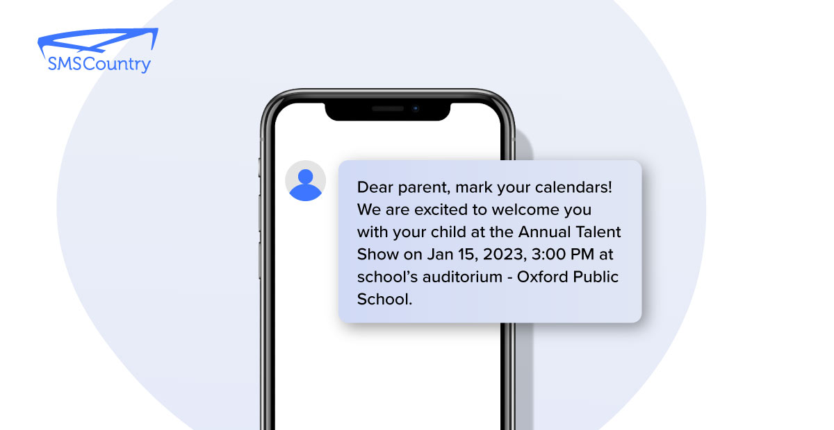 sms templates for school - SMS template for invitations and event reminders 2