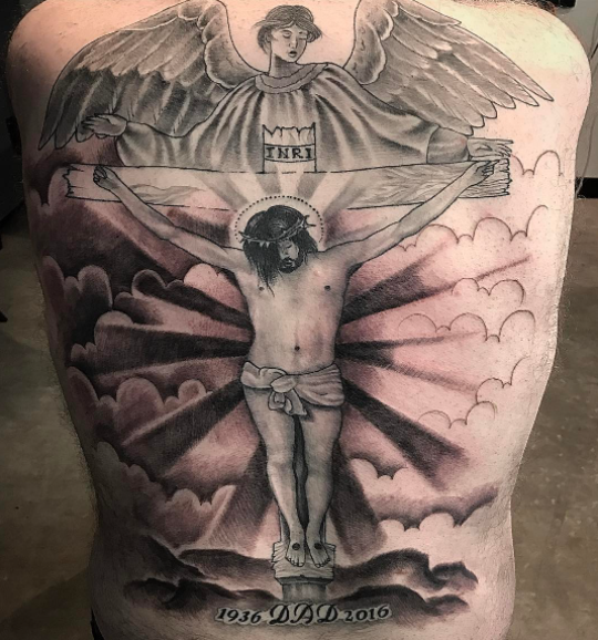 Jesus Back Tattoo