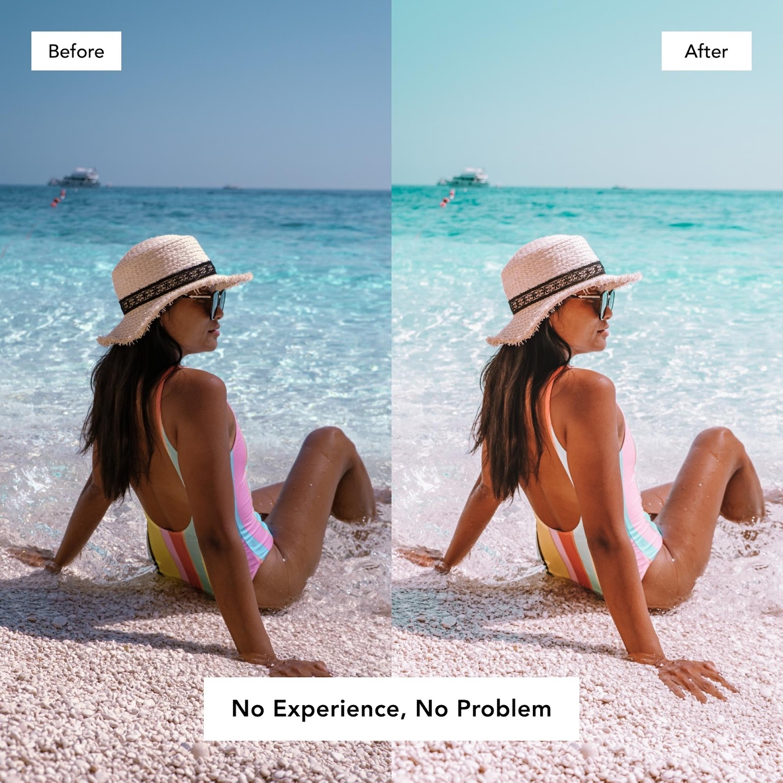 summer paradise flourish presets cover grid before after