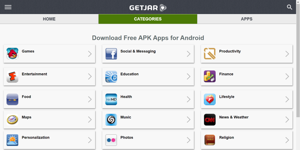 Where to download Android apps: GetJar