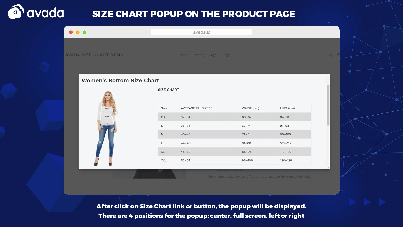 Shopify size chart app