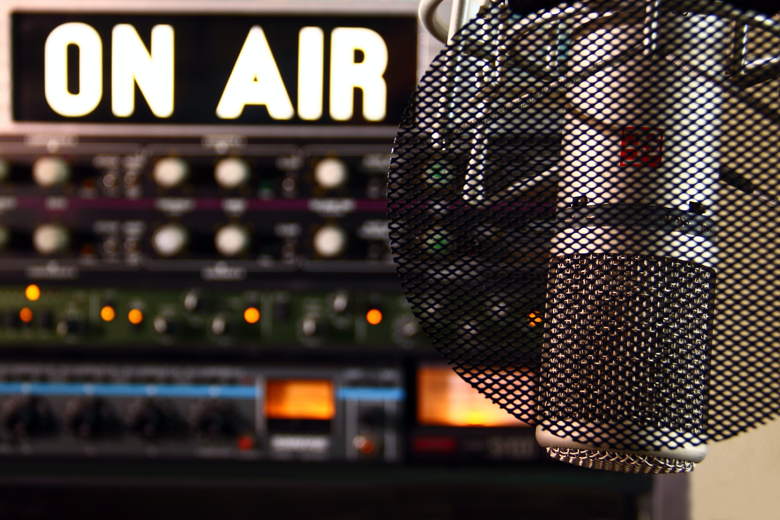 Microphone at radio station