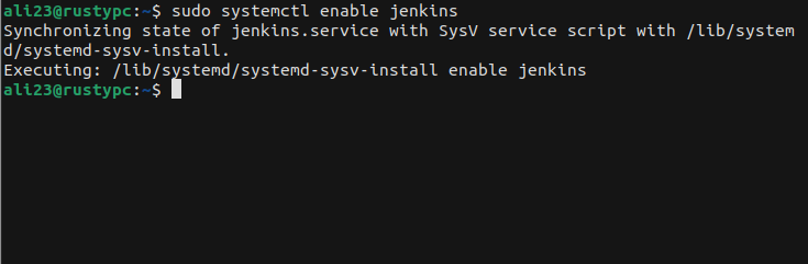 enable jenkins