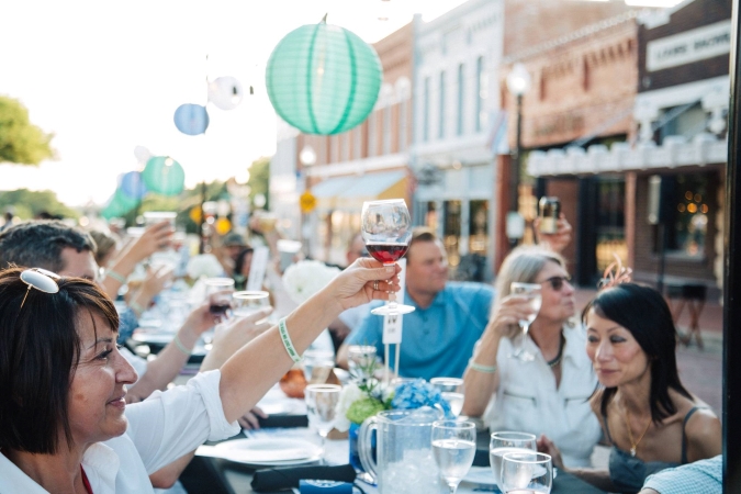 Locals in Plano enjoy Night Out on 15th Street.