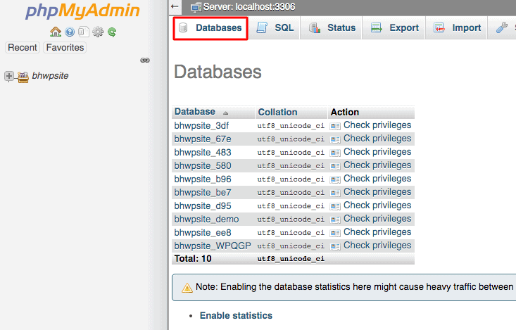 recuperar sites deletados - php myadmin