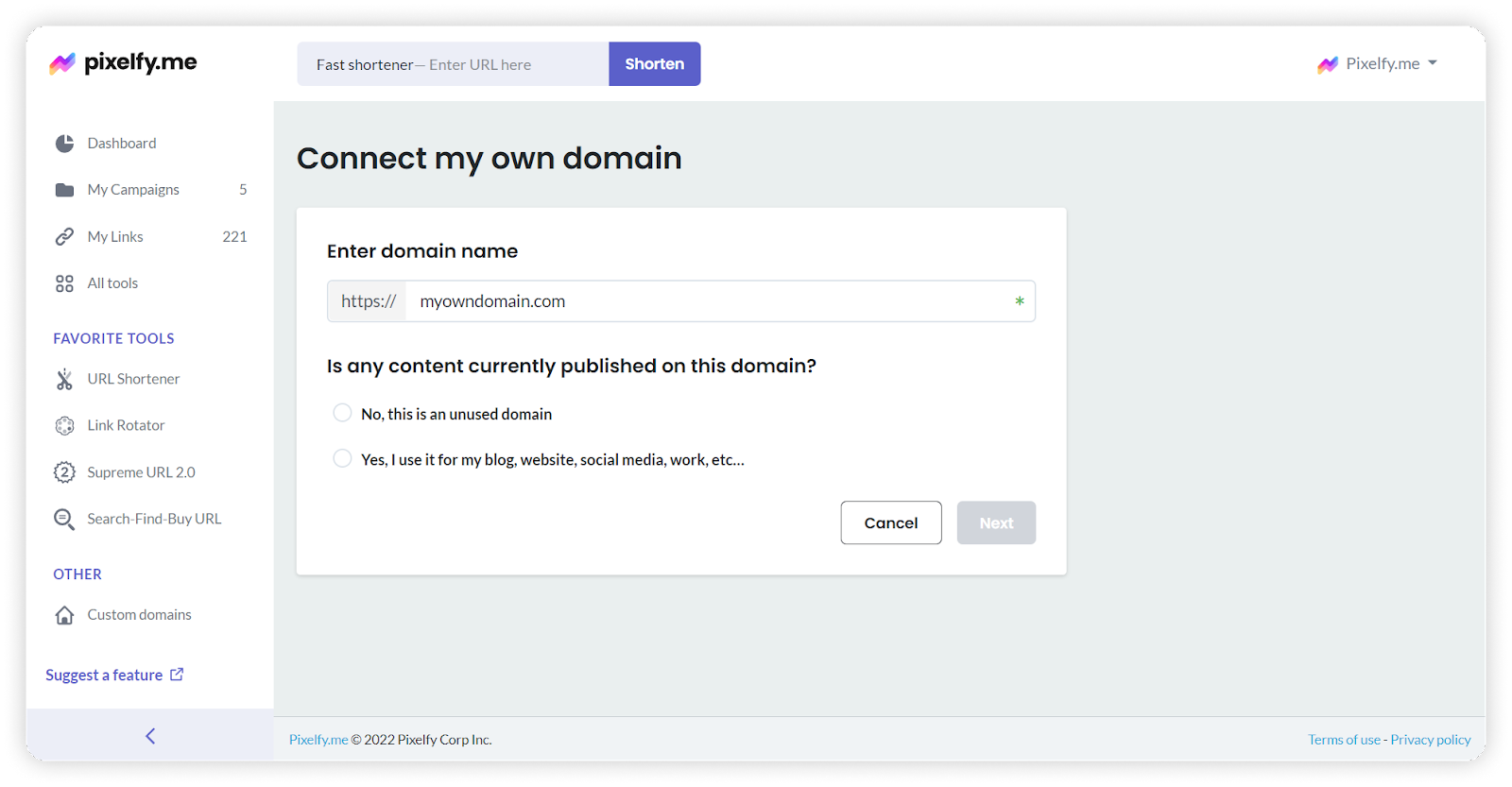 connect domain