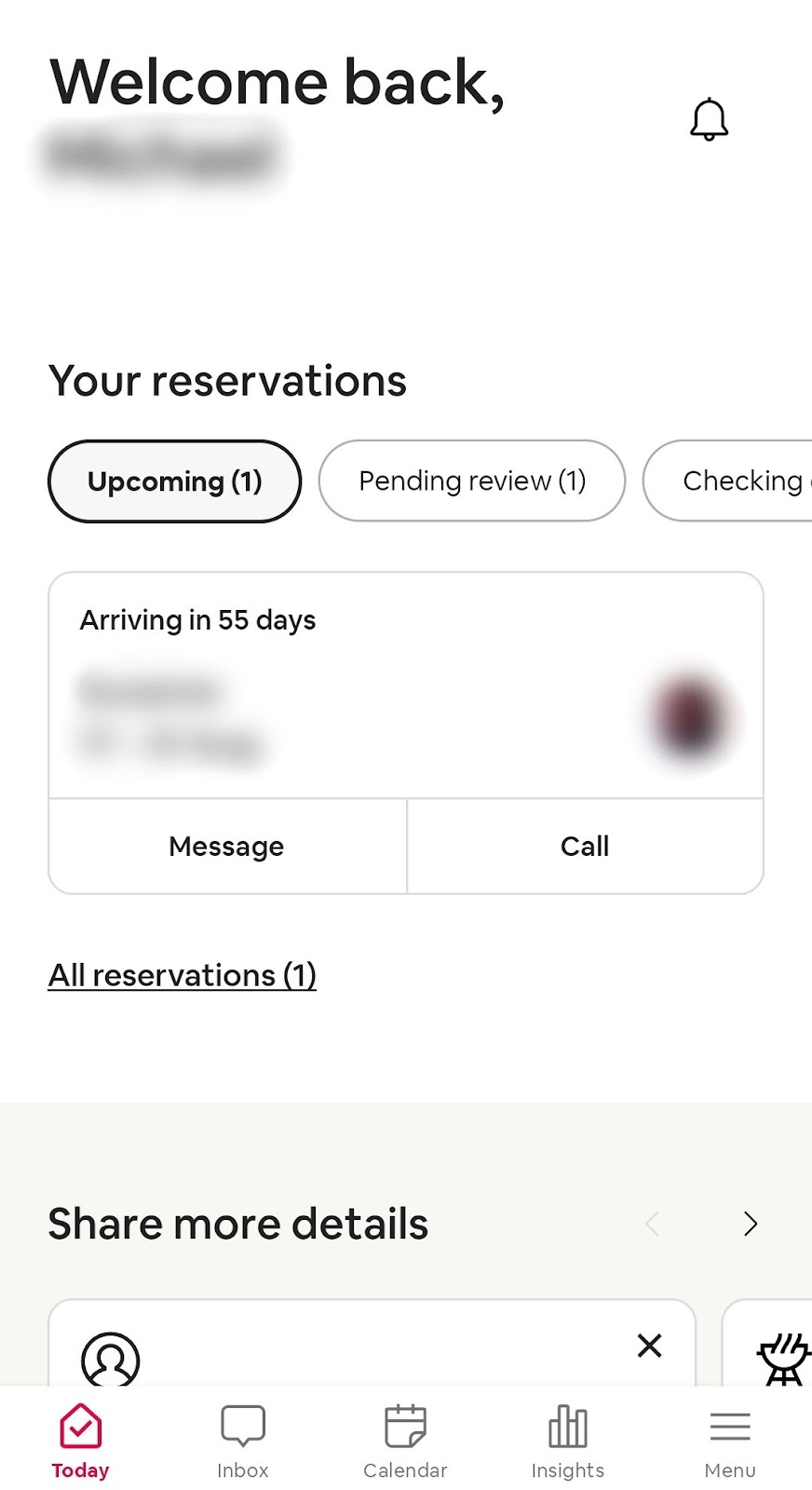 Image of airbnb host dashboard