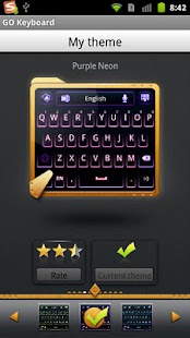 Download GO Keyboard Purple Neon Theme apk