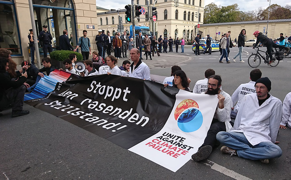 scientist rebels blockade a road