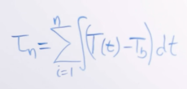 Image of equation number two for finding thermal time