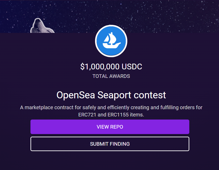 OpenSea Seaport protocol audit contest with code4rena