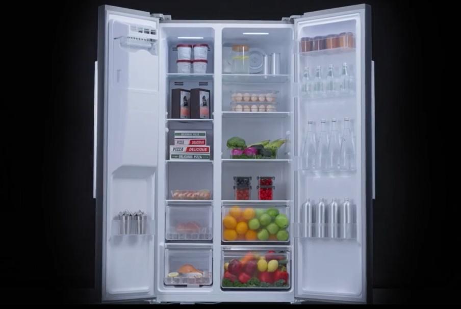 A picture containing refrigerator, appliance, indoor, open

Description automatically generated
