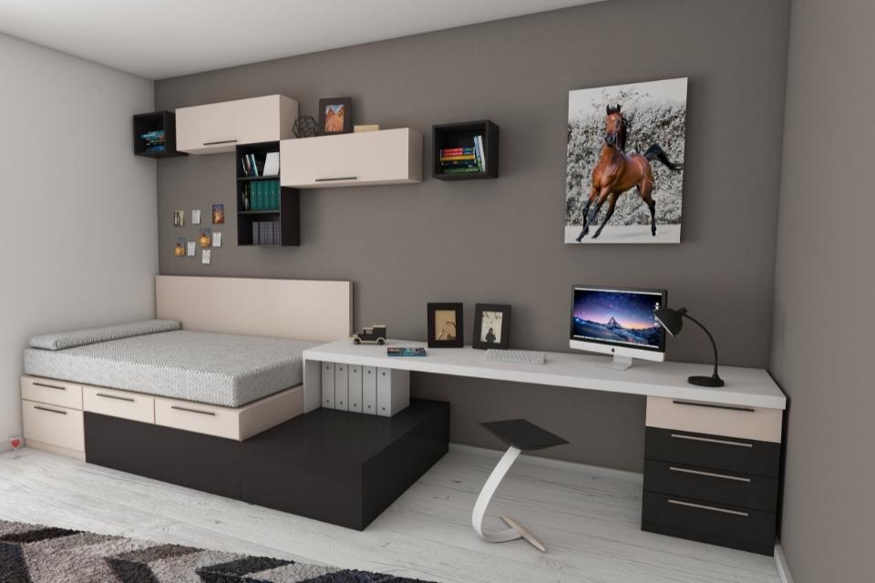 Rekomendasi Cat Kamar Tidur Perpaduan 2 Warna