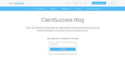 Screenshot of ClientSuccess's blog