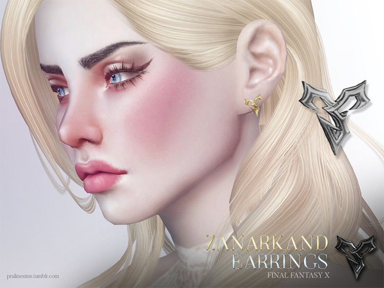 FFX Zanarkand Earrings Sims 4 CC