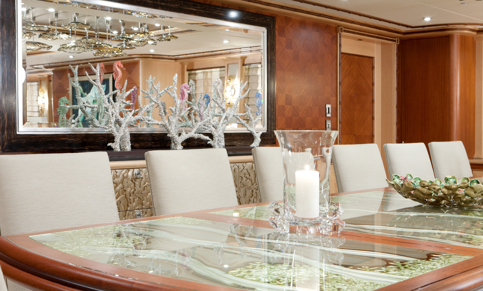 Rendering of a Stateroom in a Superyacht.