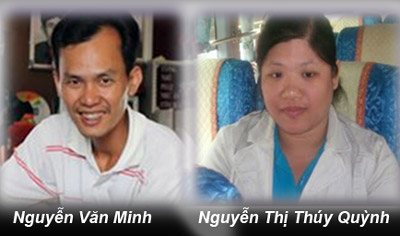 Anh Nguyễn Văn Minh  và chị Nguyễn thị Thúy Quỳnh (files photos)