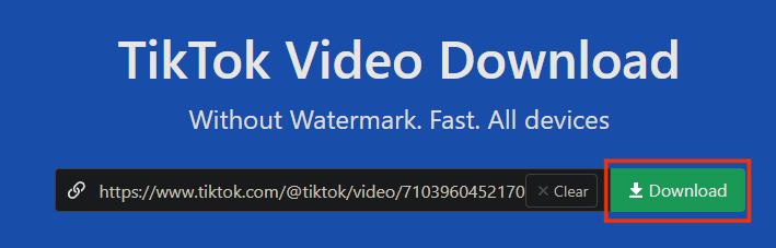 How to download a TikTok without a watermark Option 1 with SnapTik (a)