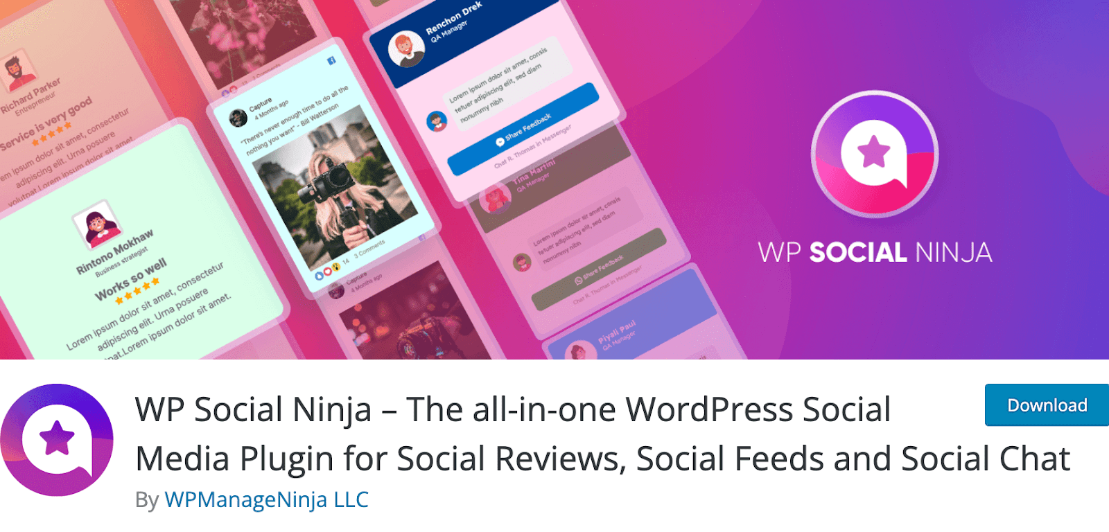 WordPress Yelp reviews plugin: WP Social Ninja 