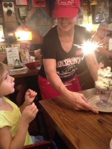 Birthday at Jaxson's Ice Cream.
