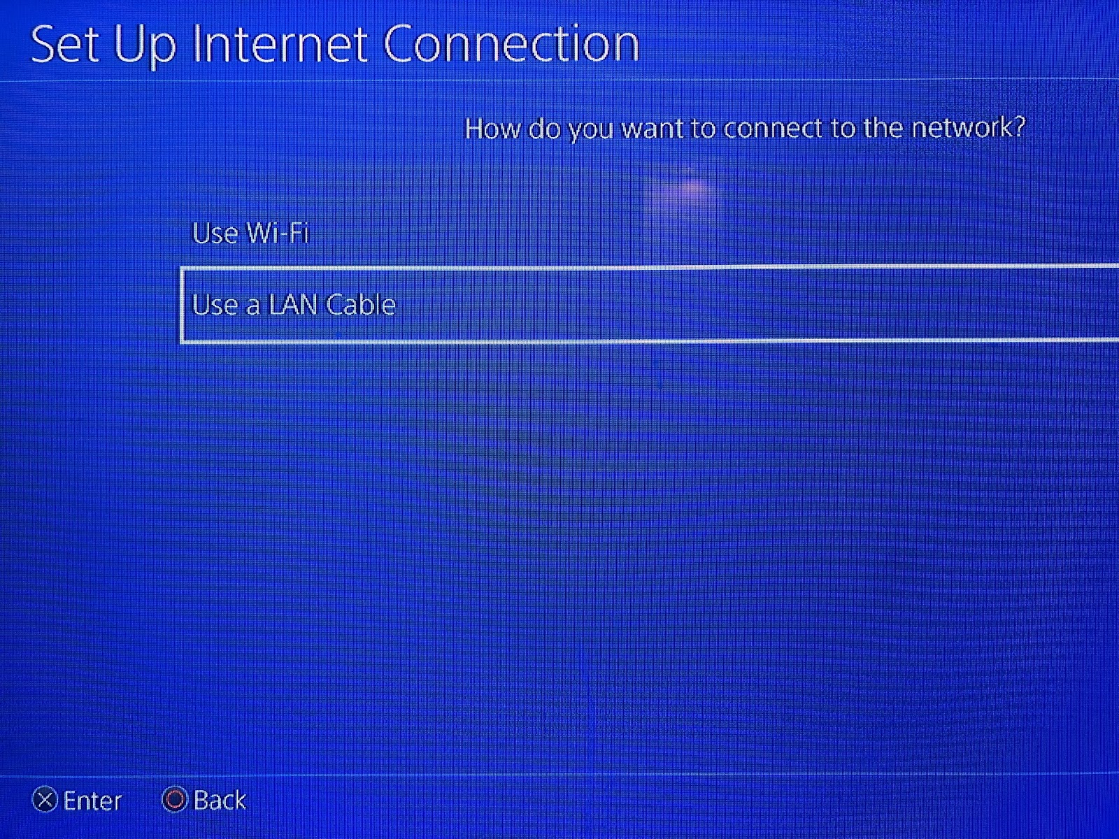 how to set up wired connection on ps4