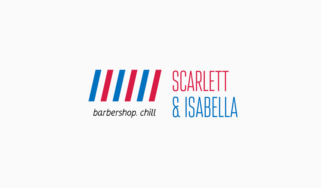 Logo de lignes verticales de coiffeur