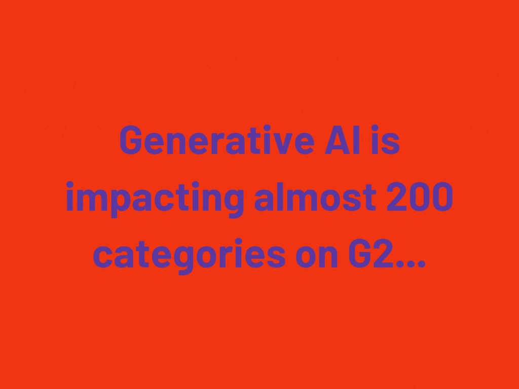 large (and growing) number of categories are incorporating generative AI features