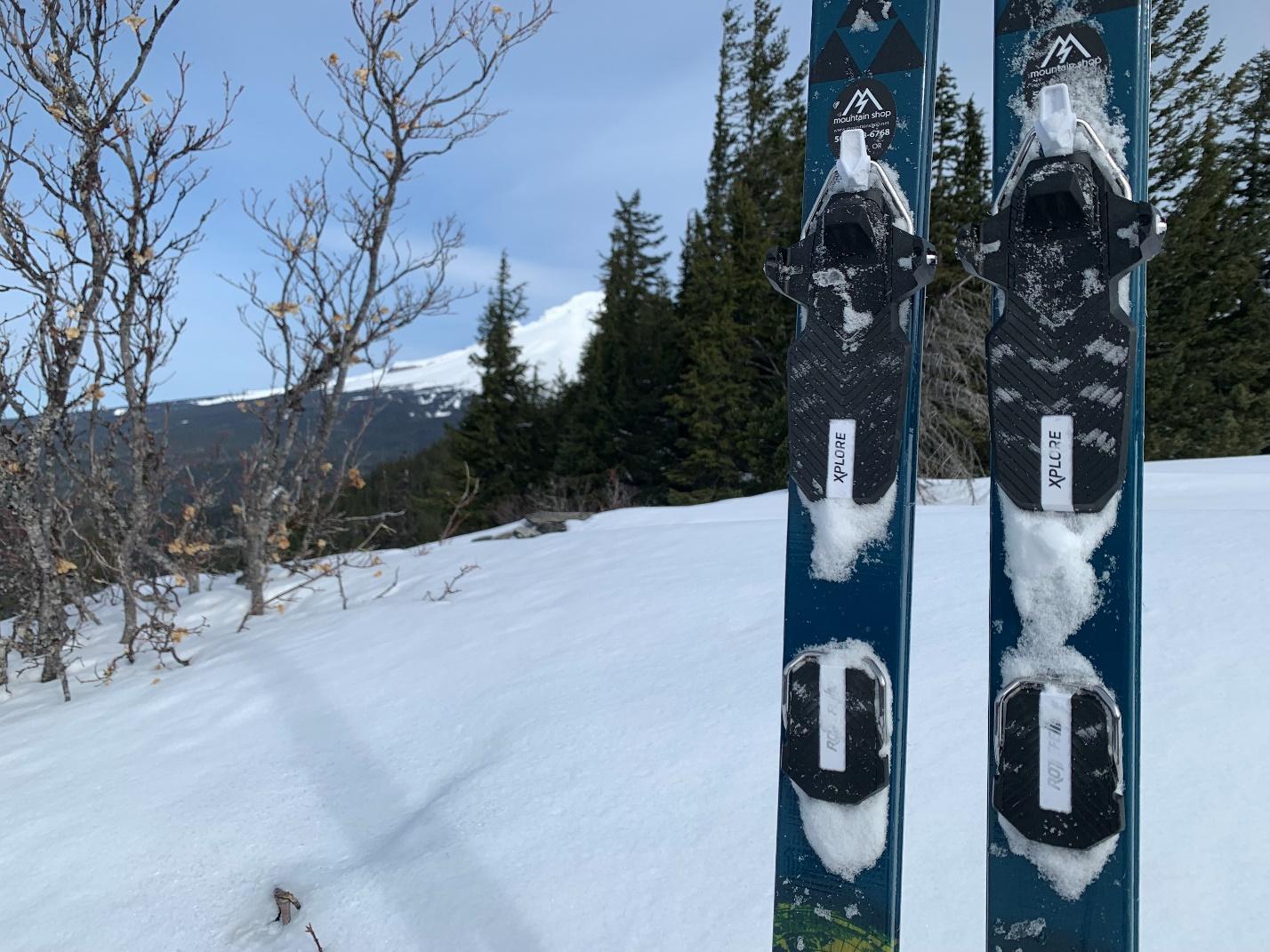 A pair of snowboards leaning against a post in the snow

Description automatically generated with low confidence