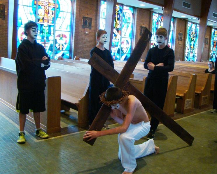 P:\Staff\Public Relations on Server\2016-2017 school year\8th way of the cross\fallen 1.JPG