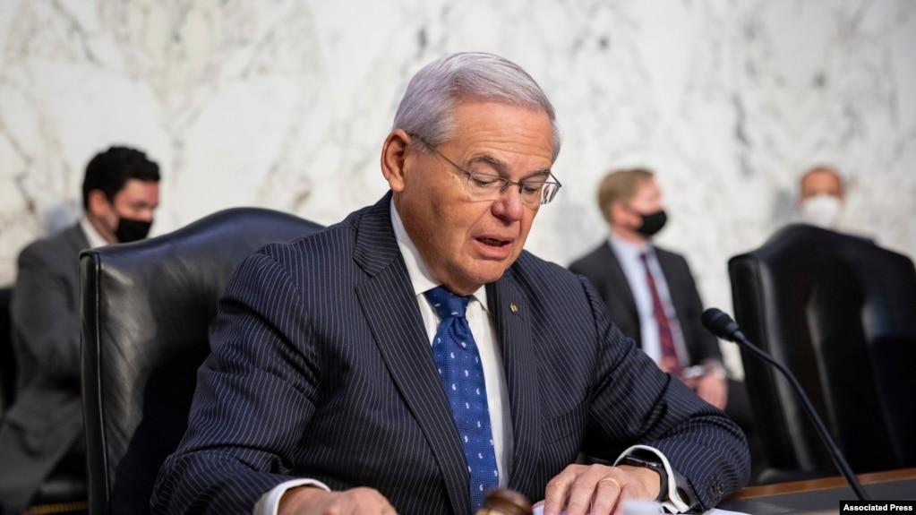 Thượng Nghị sĩ Bob Menendez. Photo: AP Photo/Amanda Andrade-Rhoades