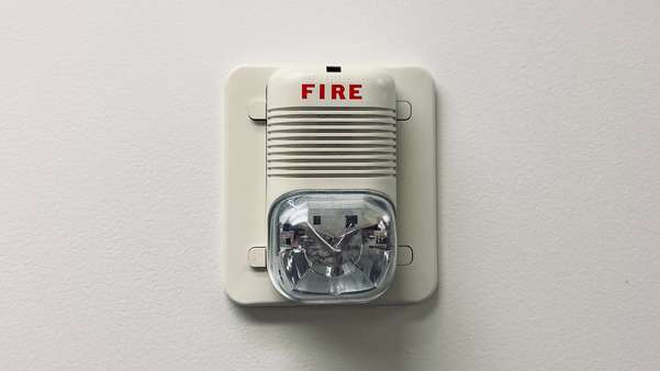  An image of a fire security alarm.