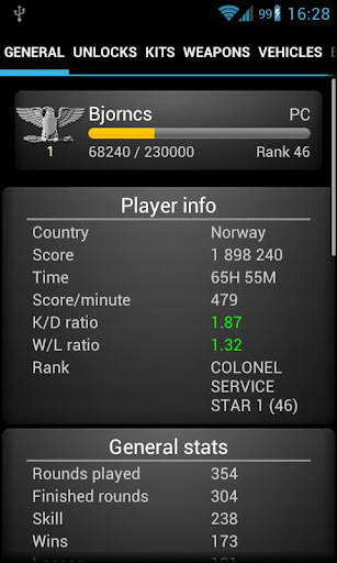 Battlefield BF3 Stats apk