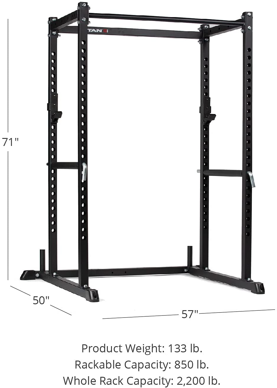 dimensions of short power rack of the t2 series 