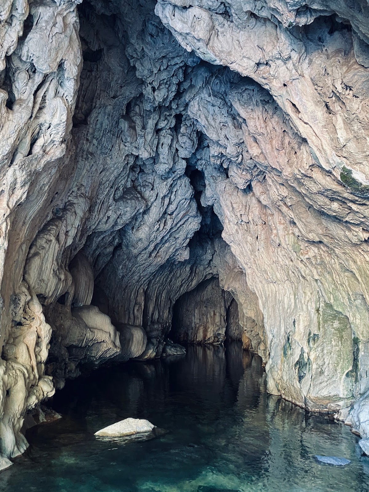 Watery cave.