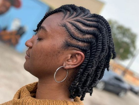 Woman rocking her natural hairstyle
