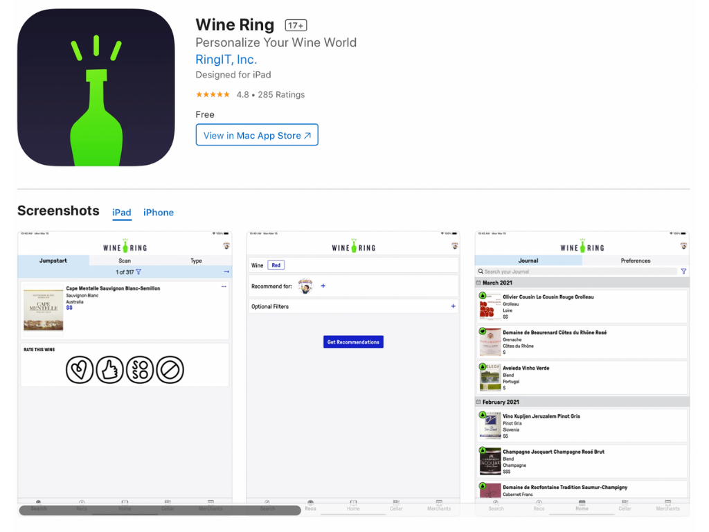 Wine Ring wine app