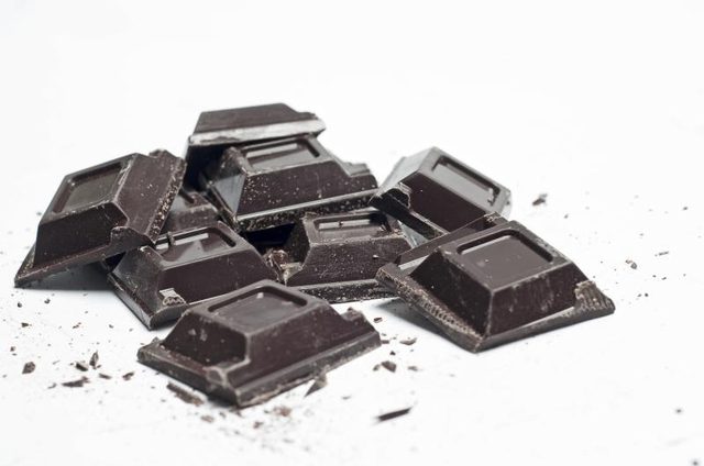 Dark chocolate stimulates chemicals that make you feel relaxed.