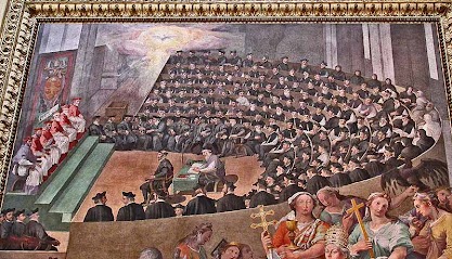 Council of Trent, by Pasquale Cati, 1588 / Santa Maria in Trastvere, Wikimedia Commons
