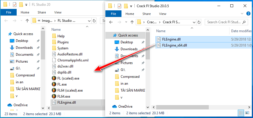 Bước 7: Download file kích hoạt rồi giải nén. Sau đó, vào thư mục Crack chứa hai file, copy hai file bỏ vào thư mục cài đặt phần mềm vừa hiện ra.