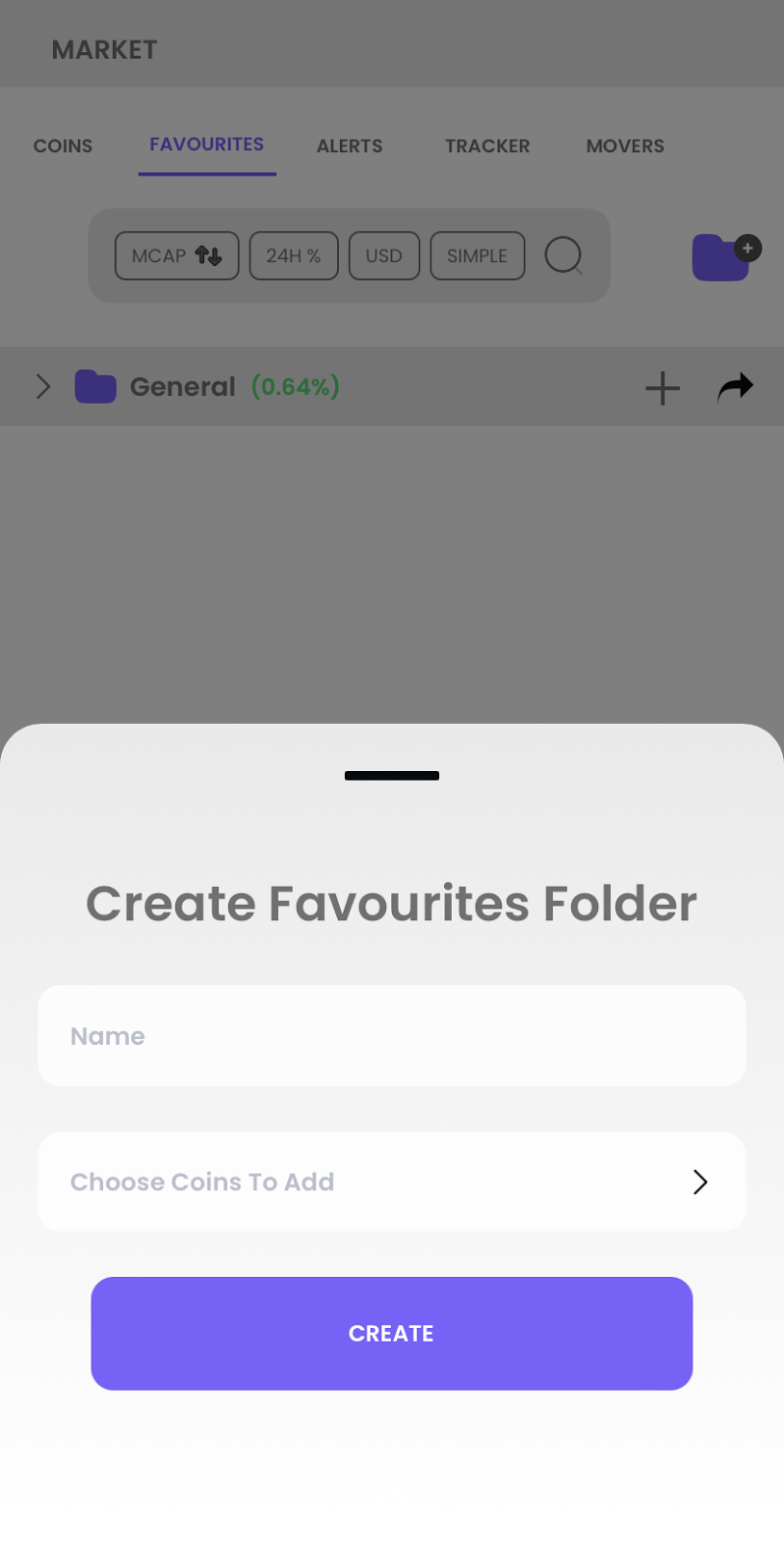 Create a favorite folder