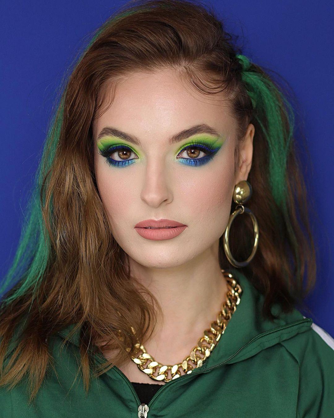 Green and Blue Makeup