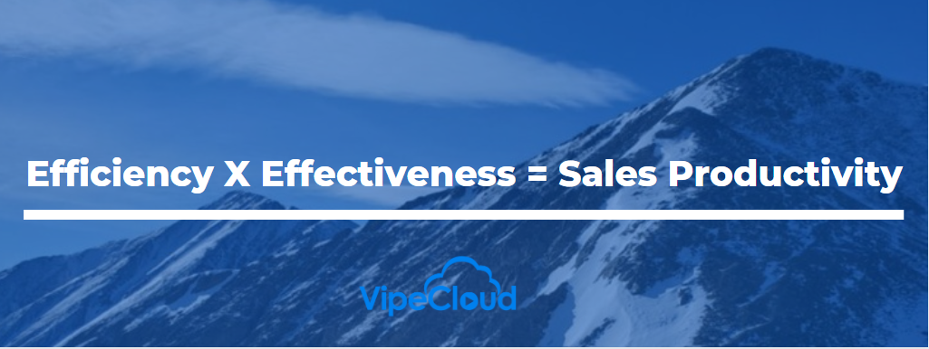 Efficiency x effectiveness = sales productivity