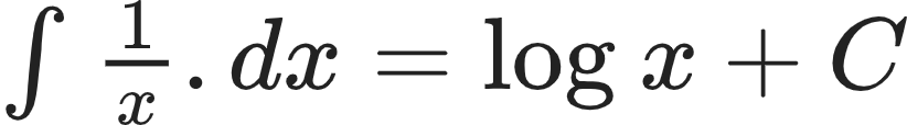 {"code":"$\\int_{}^{}\\frac{1}{x}.dx=\\log_{}x+C$","font":{"family":"Arial","size":10,"color":"#222222"},"id":"5-1-0-1-0-0-1-0-1-1-1-1-1-1-0-1-3-1","type":"$","ts":1603105204431,"cs":"ta6r/Q88B9FGkrmIge933w==","size":{"width":136,"height":18}}