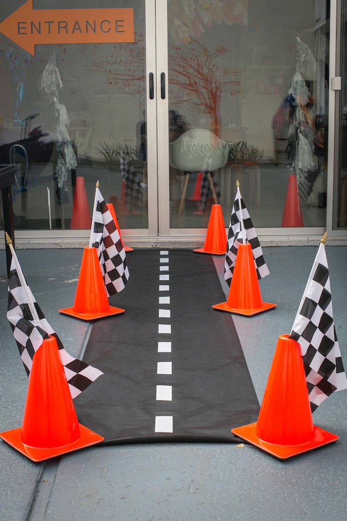 Roadway entrance from a Monster Truck Birthday Party on Kara's Party Ideas | KarasPartyIdeas.com (21)